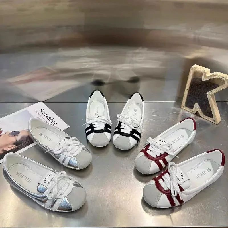 Mesh Low Heel Fashion Sneakers Lace-up Low Heel Women's Shoes on Sale 2024 High Quality Mixed Colors Women's Vulcanize Shoes