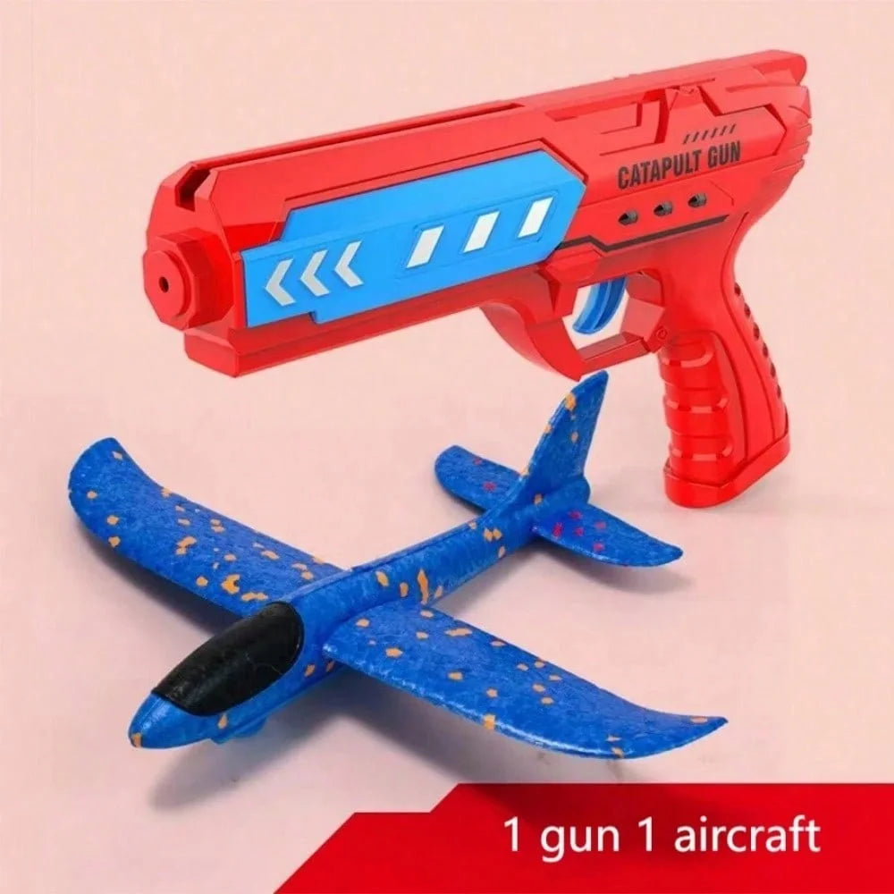 Children's Ejection Aircraft Toys Foam Aircraft Glider Parent-child Outdoor Games Toys Children's Gifts Foam Shooting Flying Toy