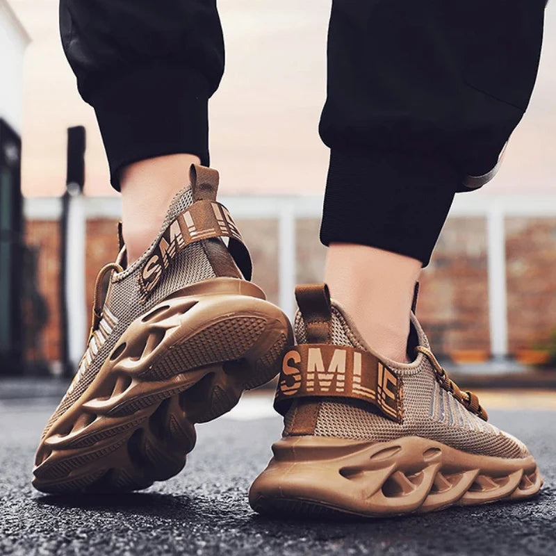 Comfortable Women's Sneakers Mesh Knit Upper Elastic Breathable Lightweight Shoes Versatile Outdoor Walking Shoes for Daily Use