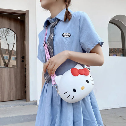 11cm/19cm Hello Kitty Crossbody Bags For Women Kawaii Messenger Bag Travel 3d Shoulder  Small Purse Phone Bag  Girlfriend Gift