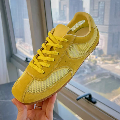 AIYUQI Women's Sneakers Mesh 2025 New Summer German Training Shoes For Women Large Size Flat Female Shoes