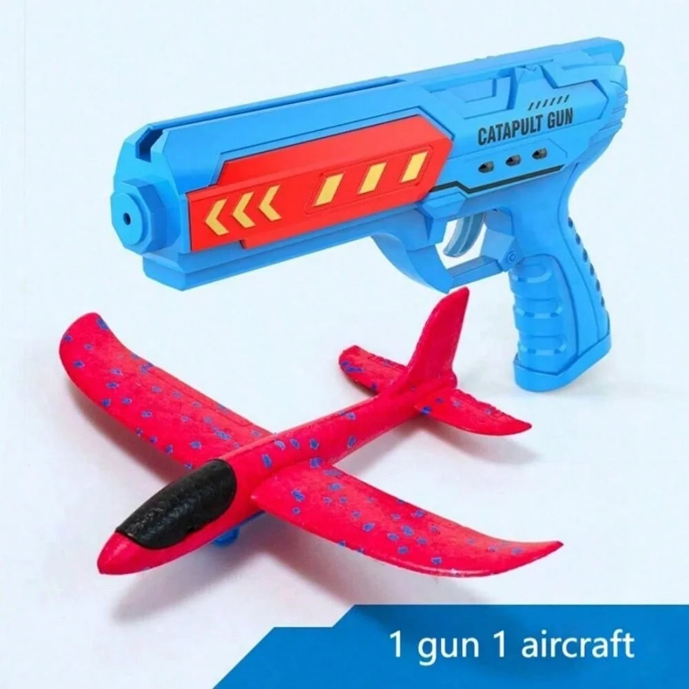 Children's Ejection Aircraft Toys Foam Aircraft Glider Parent-child Outdoor Games Toys Children's Gifts Foam Shooting Flying Toy