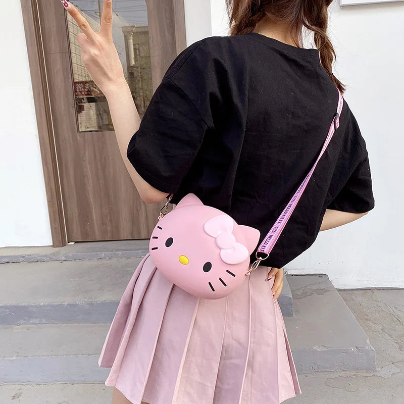 11cm/19cm Hello Kitty Crossbody Bags For Women Kawaii Messenger Bag Travel 3d Shoulder  Small Purse Phone Bag  Girlfriend Gift