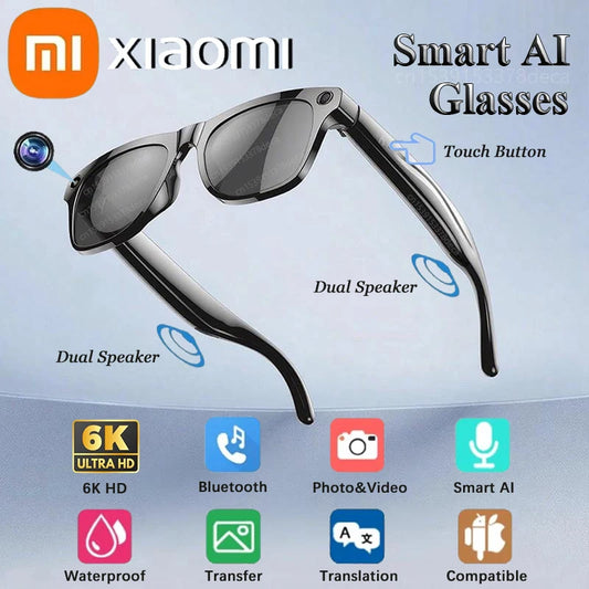 Xiaomi 6K HD AI Smart Glasses Multifunctional Camera Chatgpt Bluetooth Call Voice Assistant Music Player AI Translation Glasses