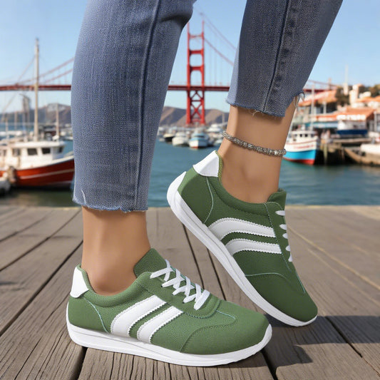 Outdoor Casual Flat Shoes Women Fashion Low-Top Sneakers Comfortable Anti-Slip Walking Shoes