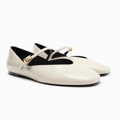 Spring Designer Red Women Ballet Shoes Casual Round Toe Flats Patent Leather Office Female Shoes
