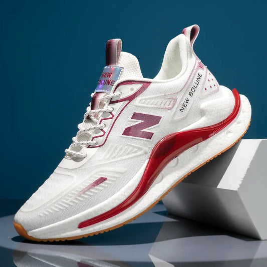 Running Shoes Men Women Breathable Flat Comfortable Non-Slip Soft Platform Casual Sports Shoes Mesh Trendy Sneakers Man