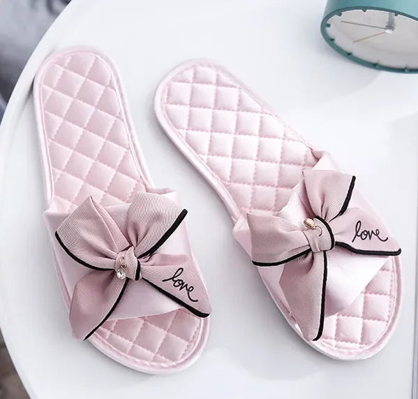Women Slides 2025 Summer Style Fashion Slippers Sandals Flip Flops Female Casual Beach Slides Bow Sandals Comfortable Flat Shoes