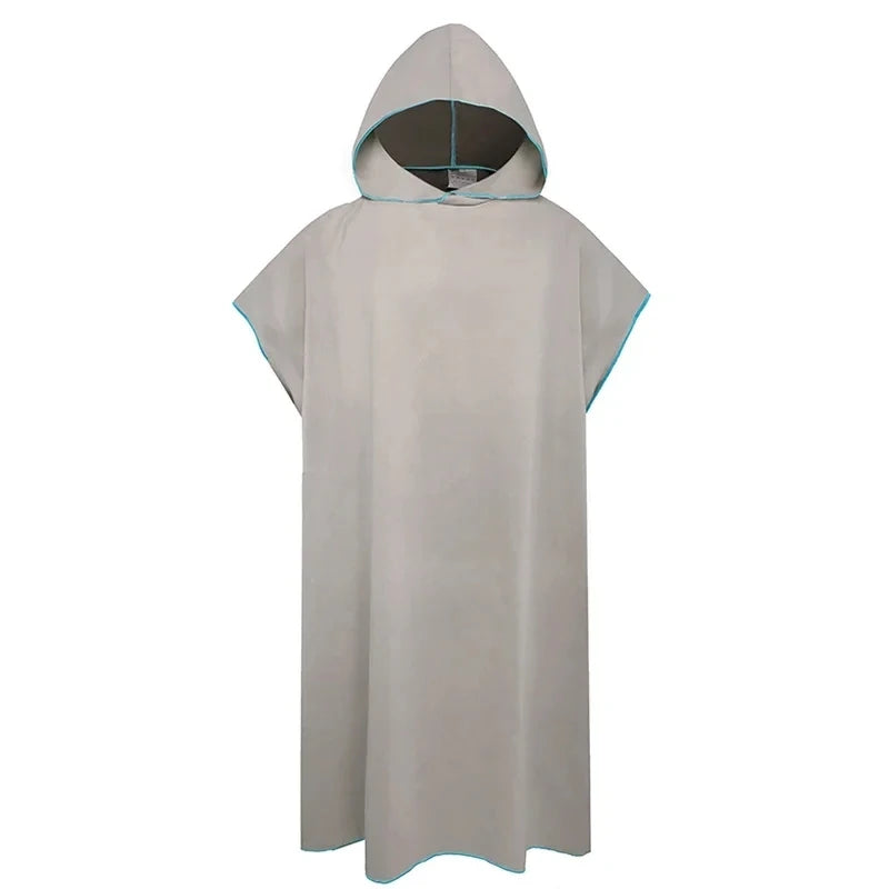 Quick-drying Changing Robe Quick Dry Bathrobe Hooded Absorbent Bath Towel Swimming & Fitness Super Absorbent Bathrobe