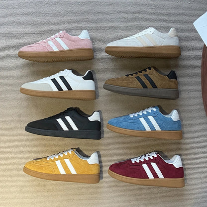 Women Tennis Sneakers Flats Ladies Fashion Mixed Colors Lace-up Vulcanized Shoes Spring Autumn Woman Outdoor Trainers Footwear