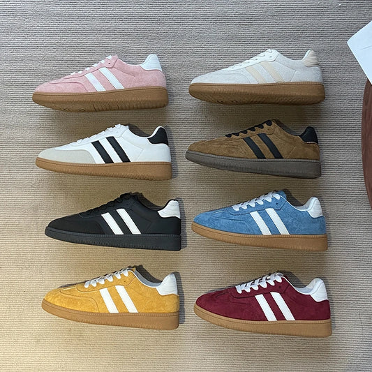 Women Tennis Sneakers Flats Ladies Fashion Mixed Colors Lace-up Vulcanized Shoes Spring Autumn Woman Outdoor Trainers Footwear