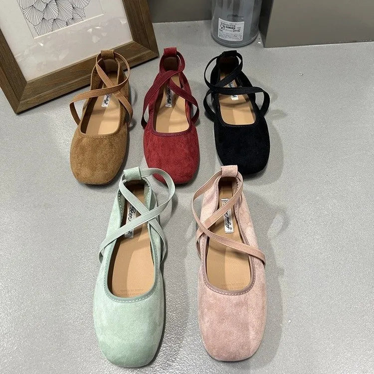 Female Shallow Luxury Fashion Buckle Strap Footwear New In 2025 Ladies Flats With Shoes Flats Mary Janes Shoes For Women