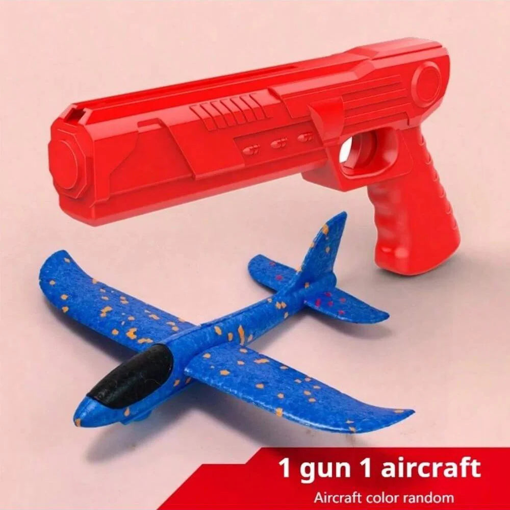 Children's Ejection Aircraft Toys Foam Aircraft Glider Parent-child Outdoor Games Toys Children's Gifts Foam Shooting Flying Toy