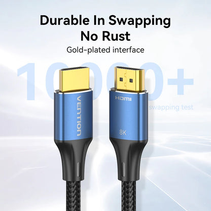 Vention HDMI-Compatible 2.1 Cable 8K/60Hz 4K/120Hz for Xiaomi Mi Box PS5 Dolby Vision 48Gbps HDMI-Compatible 8K HDMI 2.1 Cable