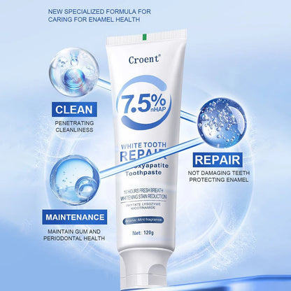 120g Hydroxyapatite Toothpaste,Gentle Mint,Breath Refreshing Whitening Toothpaste,Intensives Stain Removal Tooth Paste,Oral Care