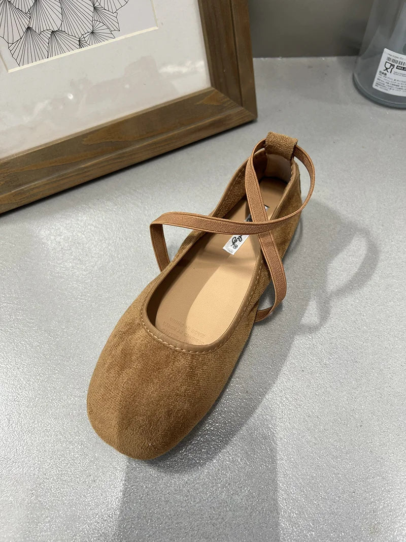 Female Shallow Luxury Fashion Buckle Strap Footwear New In 2025 Ladies Flats With Shoes Flats Mary Janes Shoes For Women