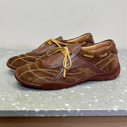 Spring and Autumn Women's Sports Shoes Round Toe Cross Strap Flat Bottom Single Shoes Fashion Casual Shoes