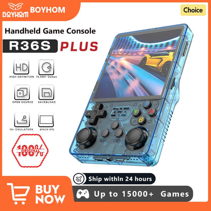 R36S R36Plus Retro Handheld Game Console Linux 64-bit System 4" IPS Screen RK3326 Portable Pocket Video Player For N64 PS1