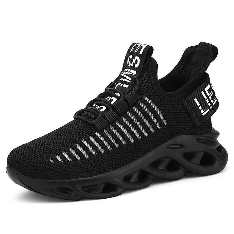 2025 Hot Sale Fashion Red Children's Running Shoes Breathable Mesh Blade Sneakers Size 26-39 Outdoor Sports Shoes Trainers Kids
