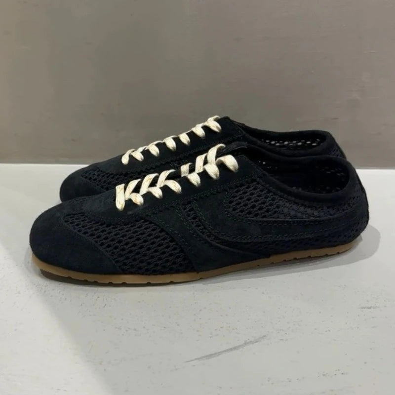 Forrest Gump Shoes Women 2025 four-season genuine leather women's sneakers flat casual retro German training shoes