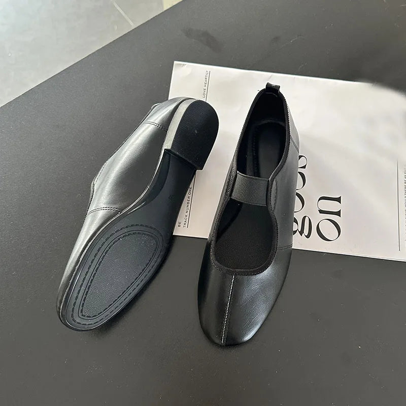Female Soft Footwear Shallow Ladies Flats Mary Janes Shoes 2025 New Fashion Round Toe Women Ballet Flats Shoes Big Size 43