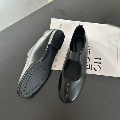 Female Soft Footwear Shallow Ladies Flats Mary Janes Shoes 2025 New Fashion Round Toe Women Ballet Flats Shoes Big Size 43