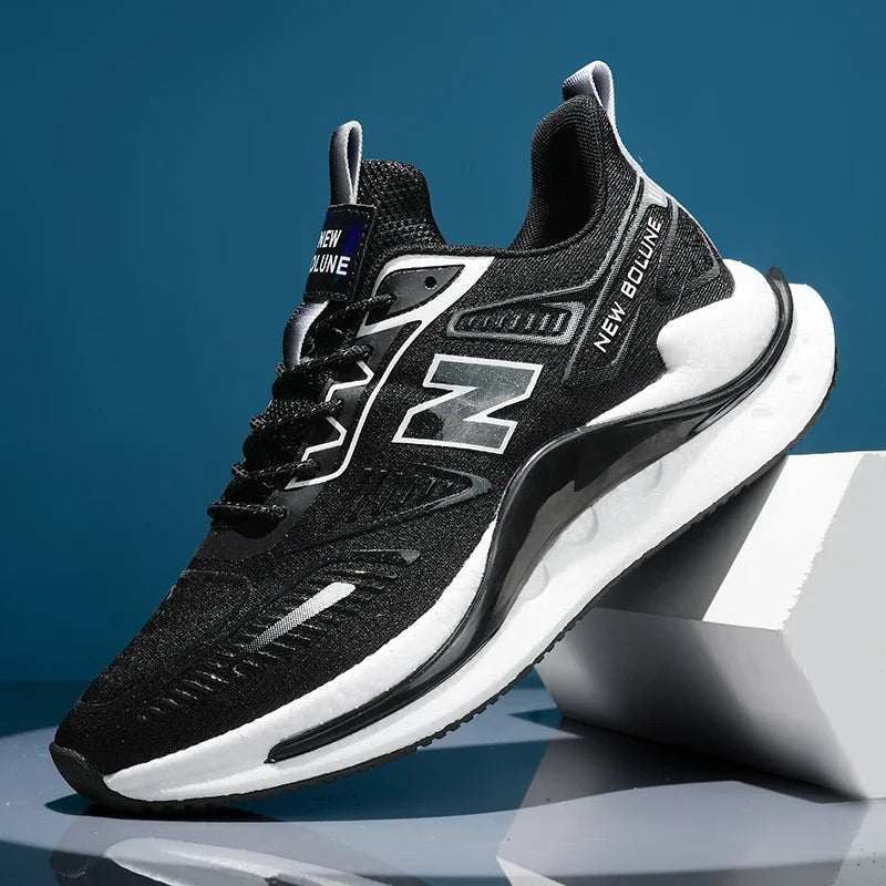 Running Shoes Men Women Breathable Flat Comfortable Non-Slip Soft Platform Casual Sports Shoes Mesh Trendy Sneakers Man