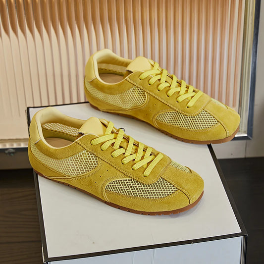 AIYUQI Women's Sneakers Mesh 2025 New Summer German Training Shoes For Women Large Size Flat Female Shoes