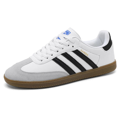 2025 New autumn three-bar training shoes men's retro low-top casual board shoes women's student anti-slip sports shoes