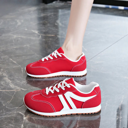 2025 Spring New Women Sneakers Comfortable Outdoor Fashion Versatile Flat Casual Sneakers Lace Up Women Sports Shoes Plus Size