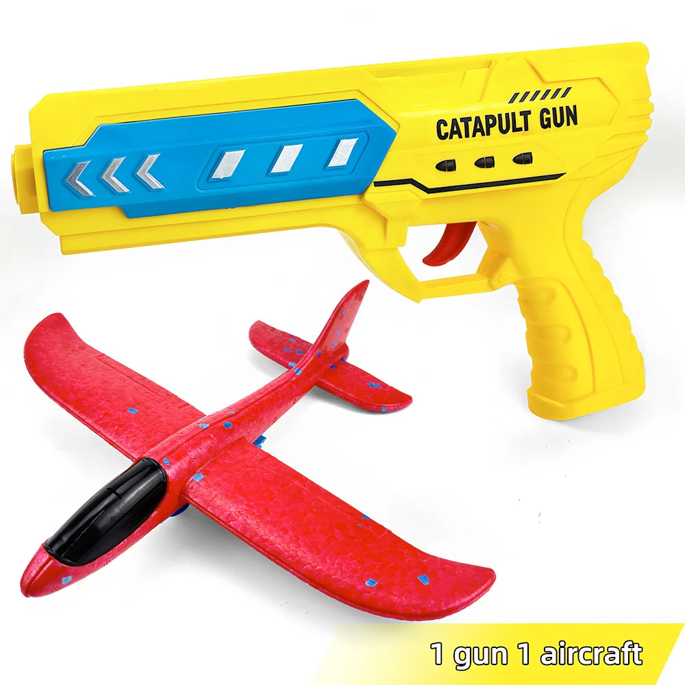 Children's Ejection Aircraft Toys Foam Aircraft Glider Parent-child Outdoor Games Toys Children's Gifts Foam Shooting Flying Toy