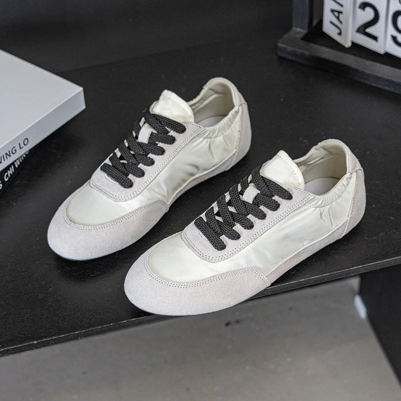 AIYUQI Women's Sneakers 2025 New Women's Moral Training Shoes Flat Non-slip Large-size Color-blocked Running Shoes For Women