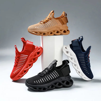 2025 Hot Sale Fashion Red Children's Running Shoes Breathable Mesh Blade Sneakers Size 26-39 Outdoor Sports Shoes Trainers Kids