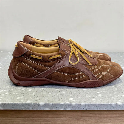 Spring and Autumn Women's Sports Shoes Round Toe Cross Strap Flat Bottom Single Shoes Fashion Casual Shoes