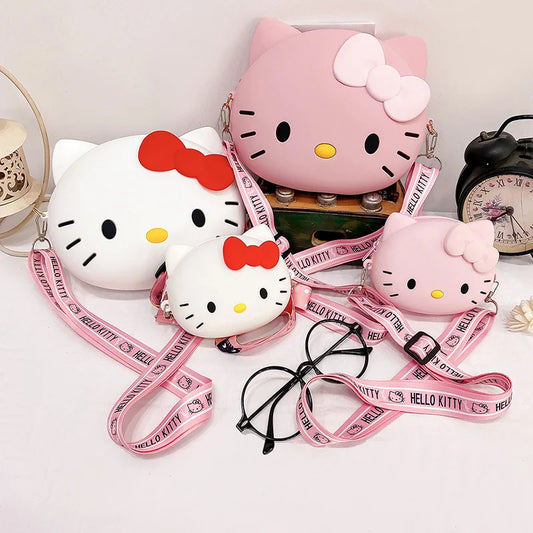 11cm/19cm Hello Kitty Crossbody Bags For Women Kawaii Messenger Bag Travel 3d Shoulder  Small Purse Phone Bag  Girlfriend Gift