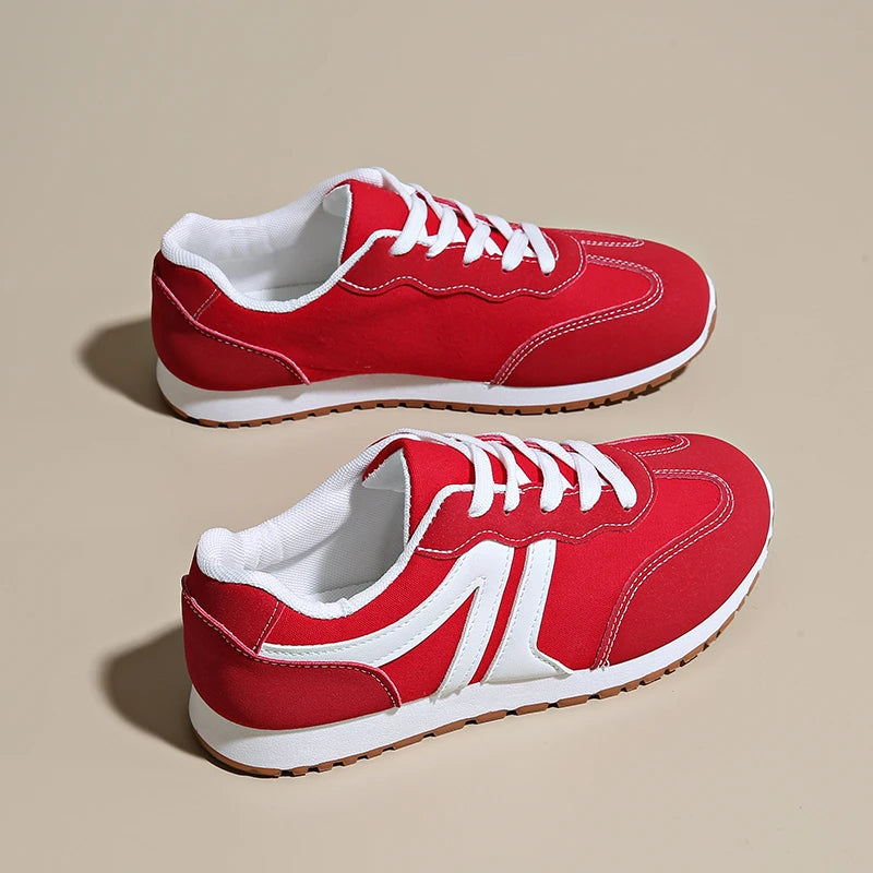 2025 Spring New Women Sneakers Comfortable Outdoor Fashion Versatile Flat Casual Sneakers Lace Up Women Sports Shoes Plus Size