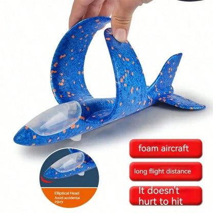 Children's Ejection Aircraft Toys Foam Aircraft Glider Parent-child Outdoor Games Toys Children's Gifts Foam Shooting Flying Toy