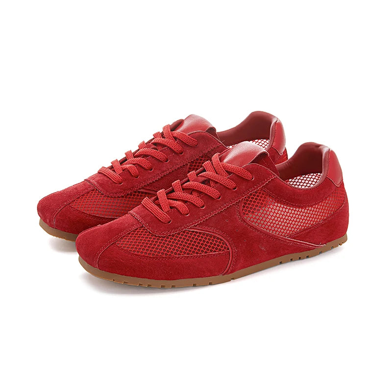 AIYUQI Women's Sneakers Mesh 2025 New Summer German Training Shoes For Women Large Size Flat Female Shoes