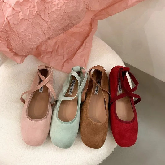 Female Shallow Luxury Fashion Buckle Strap Footwear New In 2025 Ladies Flats With Shoes Flats Mary Janes Shoes For Women