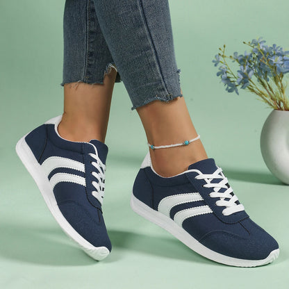 Outdoor Casual Flat Shoes Women Fashion Low-Top Sneakers Comfortable Anti-Slip Walking Shoes