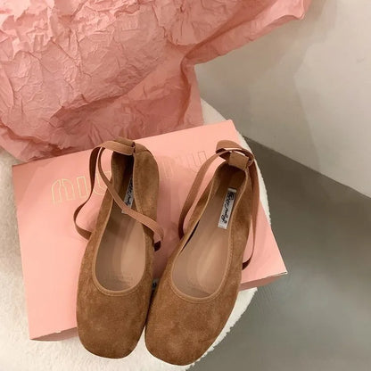 Female Shallow Luxury Fashion Buckle Strap Footwear New In 2025 Ladies Flats With Shoes Flats Mary Janes Shoes For Women