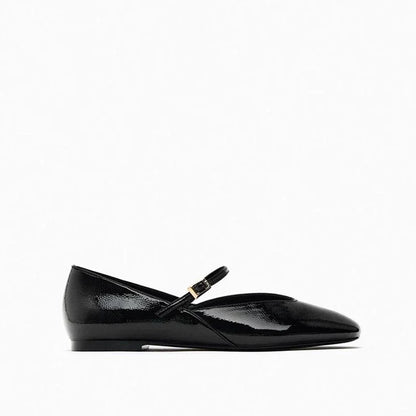 Spring Designer Red Women Ballet Shoes Casual Round Toe Flats Patent Leather Office Female Shoes