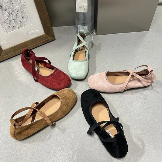 Female Shallow Luxury Fashion Buckle Strap Footwear New In 2025 Ladies Flats With Shoes Flats Mary Janes Shoes For Women