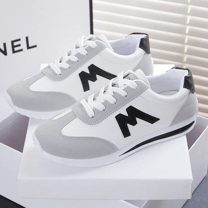 Women Designer Sneakers Round Head Deep Mouth Light Sneakers Versatile Breathable Cross Lace Casual Sneakers Zapatos De Mujer