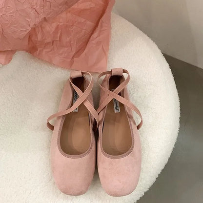 Female Shallow Luxury Fashion Buckle Strap Footwear New In 2025 Ladies Flats With Shoes Flats Mary Janes Shoes For Women
