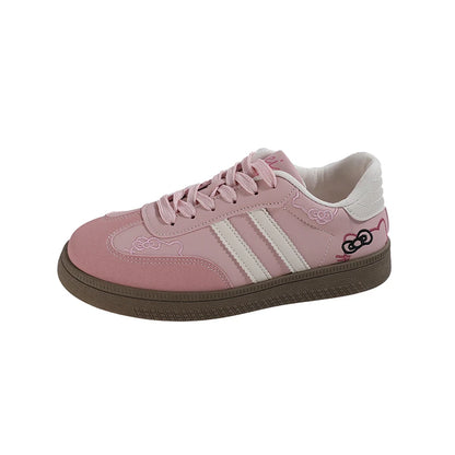 Cute Embroidered Women's Sports Shoes Non-slip Spring Autumn Ladies Casual Tennis Shoes Sweet Versatile Women School Sneakers