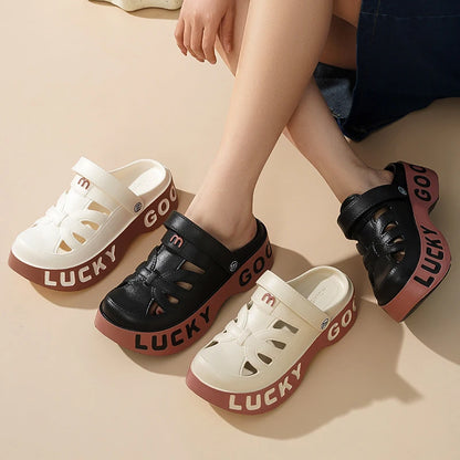 Smile Women's Sandals New Summer Casual Cave Shoes Popular Thick-soled Sandals Comfortable Non-slip Odor-resistant Beach Sandals