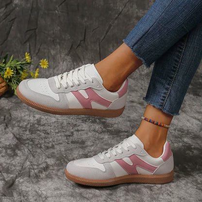 2025 New Pink Ladies Leisure and Comfortable Shoes in Spring Autumn Soft-soled Leather Fashion Shoe Sports Shoes Women Sneakers